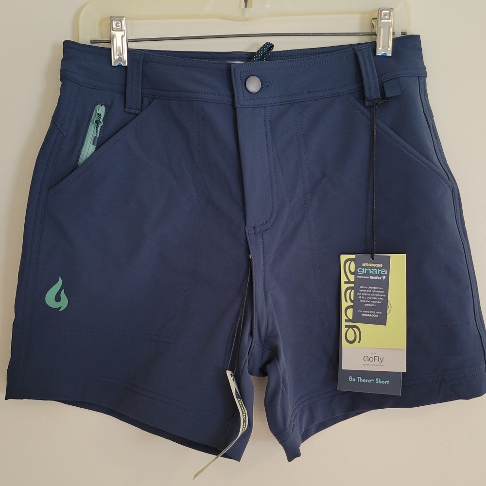 NWT Gnara Blue Go There Shorts w/ GoFly Technology Women's Size 6